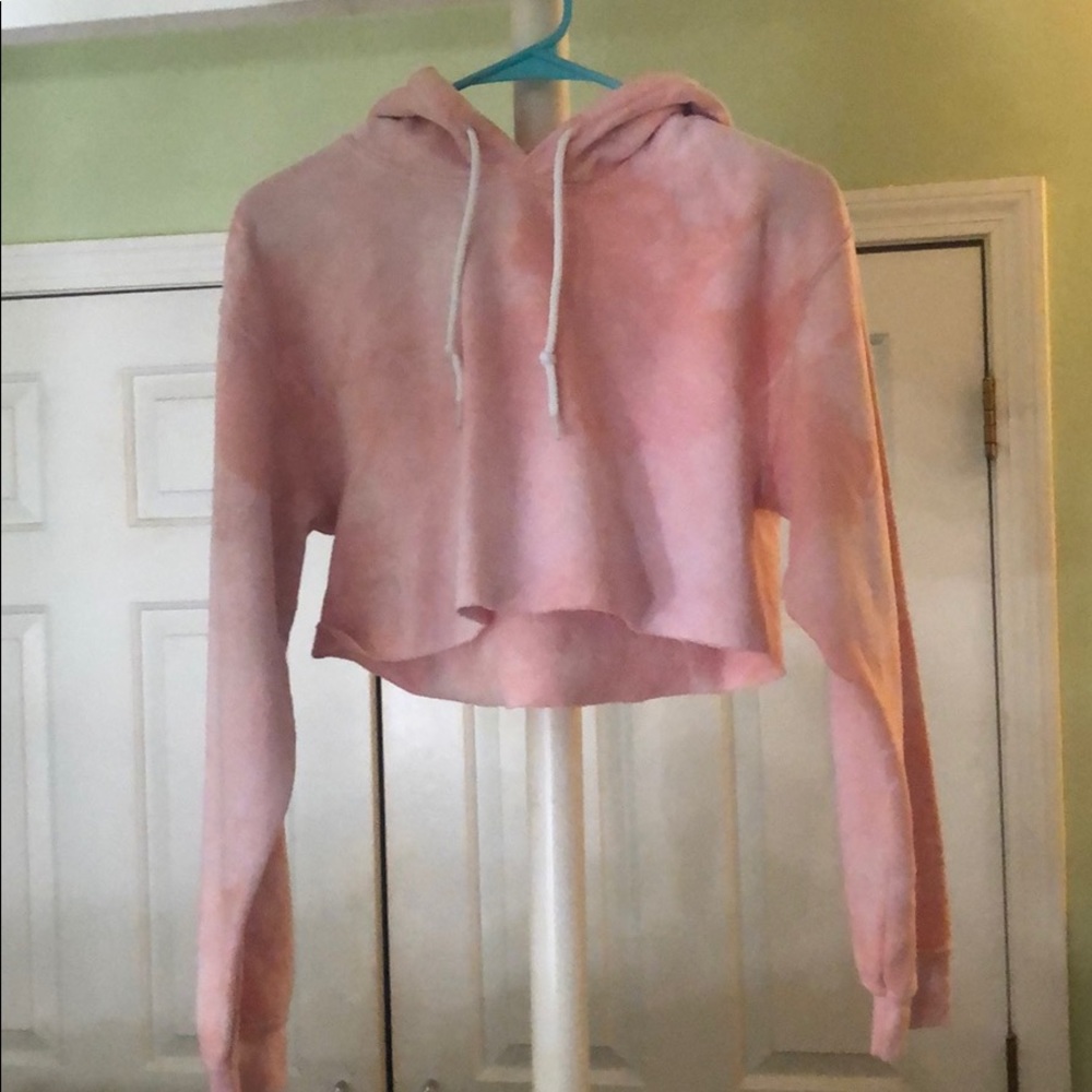 cropped tie dye sweatshirt
